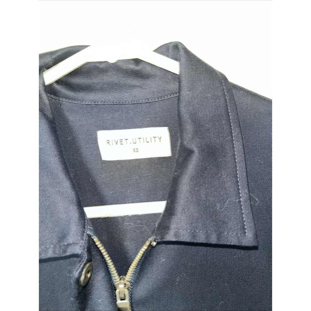 RIVET UTILITY Navy Blue  COTTON JUMPSUIT Size XS - Picture 3 of 9